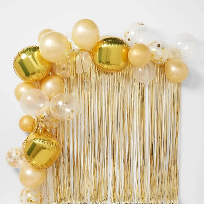 Gold Round Foil Balloons 9 pcs,Metallic Gold Giant 4D Round Balloons 22 Inch for Wedding Graduation Anniversary Baby Shower Birthday Party Decorations
