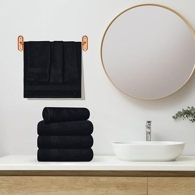 Premium 100% Cotton Hand Towels Set of 24 – Quick-Dry, Lightweight, Not Bleach Proof, Absorbent, Bathroom, Salon, Spa & Gym Towels – 16x27 Inch