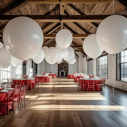 50 Pack White Balloons 24 Inch White Latex Party Balloon for Wedding, Birthday, Baby Shower and More