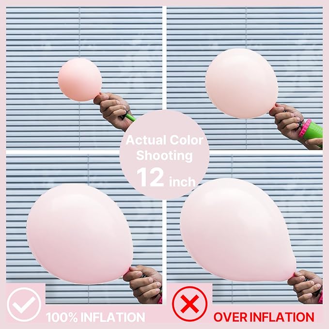 PartyWoo Light Pink Balloons 50 pcs 12 Inch Pastel Baby Pale Blush Pink Latex Balloons for Graduation Wedding Baby Shower Gender Reveal Princess Bachelorette Birthday Party Decorations Pink-Q01