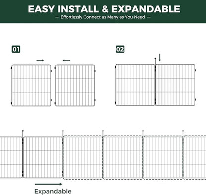 FXW MiniPaws Unleashed Dog Playpen for Yard & RV Camping, Expandable 20-inch 32 Panels for Puppies and Small Dogs, Portable for Indoor and Outdoor Use