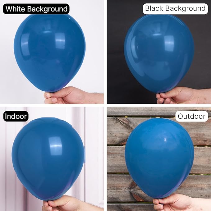 PartyWoo Dusty Blue Balloons 50 pcs 12 Inch Matte Dark Boho Blue Balloons for Graduation Baby Shower Gender Reveal Under the Sea New Born Birthday Party Decorations Blue-F58