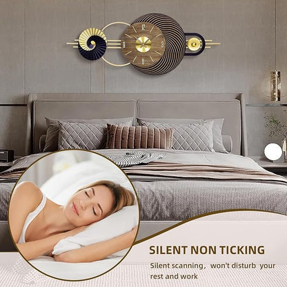 39x16 Inch Large Modern Wall Clock for Living Room – Contemporary Minimalist Silent Non-Ticking Decorative Analog Clocks for Office, Home Decor, Bedroom, Kitchen, Entryway