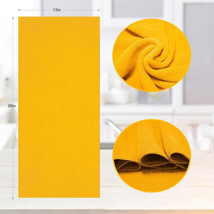 kimteny 13x28 Inches Kitchen Cloth Dish Towels, 400 GSM Premium Dishcloths, Super Absorbent Coral Velvet Microfiber Cleaning Cloths, Fast Drying Rags for Washing Dishes (12 Pack, Orange)