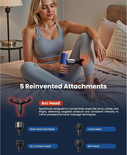 BOB AND BRAD A7 Pro Massage Gun with Heat and Cold Therapy, 11mm Amplitude Mini Massage Gun Deep Tissue Portable, Professional Muscle Massager for Pain Relief, Gift for Dad Mom