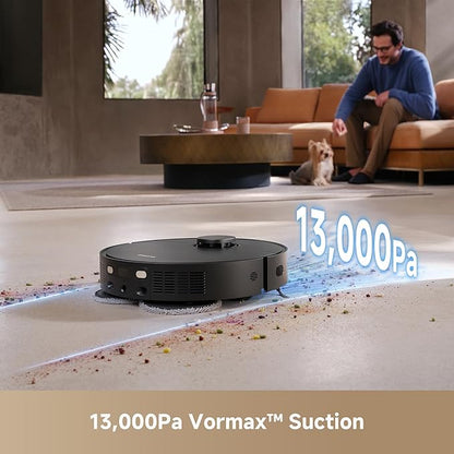 DREAME L40s Ultra CE Robot Vacuum and Mop with Auto-Empty, Mop Self-Cleaning, 13,000Pa Suction, Mop Raising, Ultrasonic Carpet Sensing, Ideal for Pet Hair, Carpet and Hard Floors, Easy Maintenance