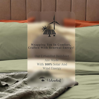 URBANHUT 800 Thread Count Egyptian Cotton Sheets Set Full Size, Luxury Full Size Bed Sheets, 4 Pc Bed Sheet Sets, Hotel Sheets Sateen Finish Fits 16" Deep Pocket - Sage