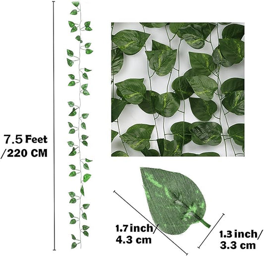 1800 Feet 240 Pack Fake Greenery Hanging Garland, Ivy Leaf Plants, Vine Leaves, Fake Flowers Foliage for Bedroom Garden Wall Decor