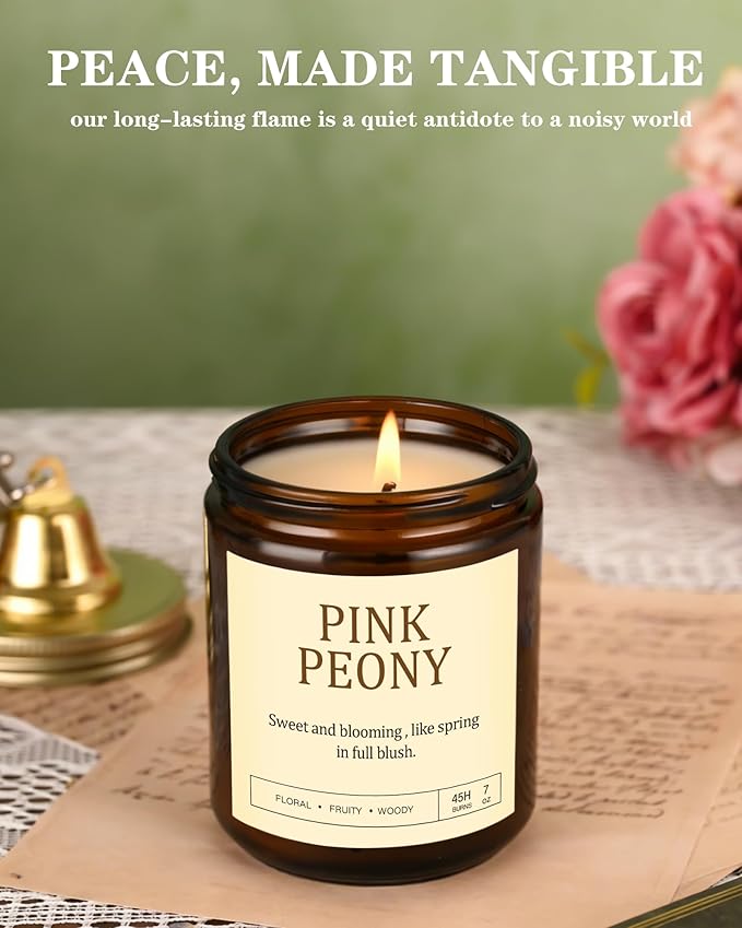4 Pack Scented Candles for Women: 28oz Natural Soy Candles for Home Scented, Up to 200H Burning, Aromatherapy Candle Set, Jar Candle Gift Set for Bath Meditation, Birthday Christmas Gifts, Home Decor