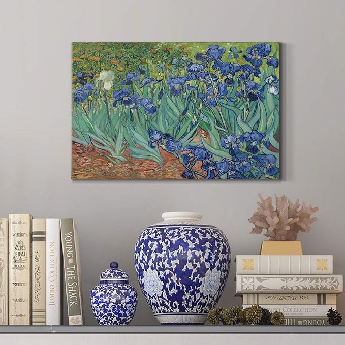 Wexford Home Home Decor Landscape Canvas Wall Art Abstract Floral Painting Modern Pictures Artwork Decoration for Living Room Kitchen Bathroom Office, Ready to Hang, iries, 8x12