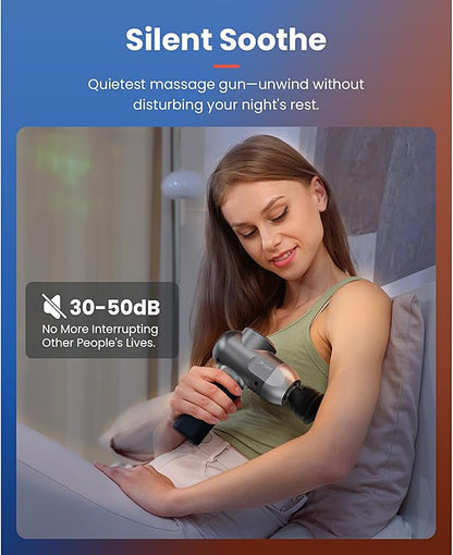 BOB AND BRAD C2 Pro Massage Gun with Heat and Cold Therapy, FSA Eligible & HSA Approved Mini Massager Gun Deep Tissue, Heated Professional Electric Back Massager for Athletes