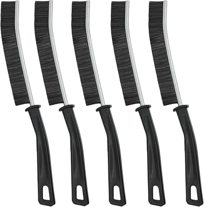 HABOQUAN 5-Pack Crevice Cleaning Brush Set: Hard Bristle Gap Cleaning Tool for Bathroom, Kitchen, Window, Vehicle - Narrow Gaps & Grout Scrub Cleaner