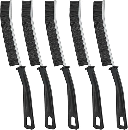 HABOQUAN 5-Pack Crevice Cleaning Brush Set: Hard Bristle Gap Cleaning Tool for Bathroom, Kitchen, Window, Vehicle - Narrow Gaps & Grout Scrub Cleaner