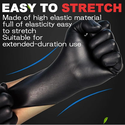 SANYU Nitrile Gloves, Powder-Free, Latex-Free, Non-Sterile, Food Safe, Disposable Gloves for Household, Heavy Duty, 4 Mil
