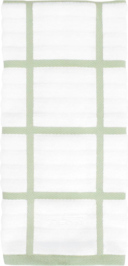 All-Clad Checked Kitchen Towel: Highly Absorbent, Super Soft Long Lasting - 100% Cotton, 17"x30" Tea Towel for Cleaning & Drying Dishes, Pans, Glassware, or Countertops, (1-Pack), Fennel