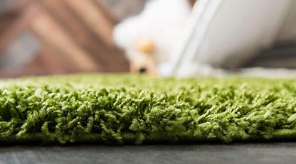 Unique Loom Solid Shag Collection Area Rug (10' x 13' Rectangle, Grass Green)