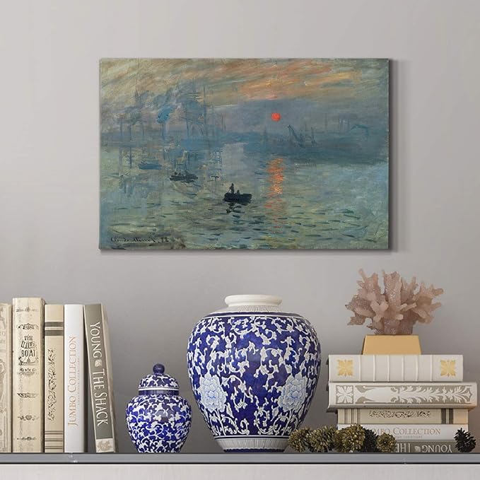 Home Decor Landscape Canvas Wall Art Abstract Floral Painting Modern Pictures Artwork Decoration for Living Room Kitchen Bathroom Office, Ready to Hang