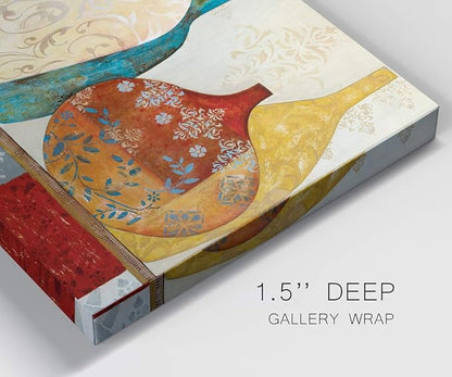 Wexford Home Home Decor Landscape Canvas Wall Art Abstract Floral Painting Modern Pictures Artwork Decoration for Living Room Kitchen Bathroom Office, Ready to Hang, collection of memories, 24x36