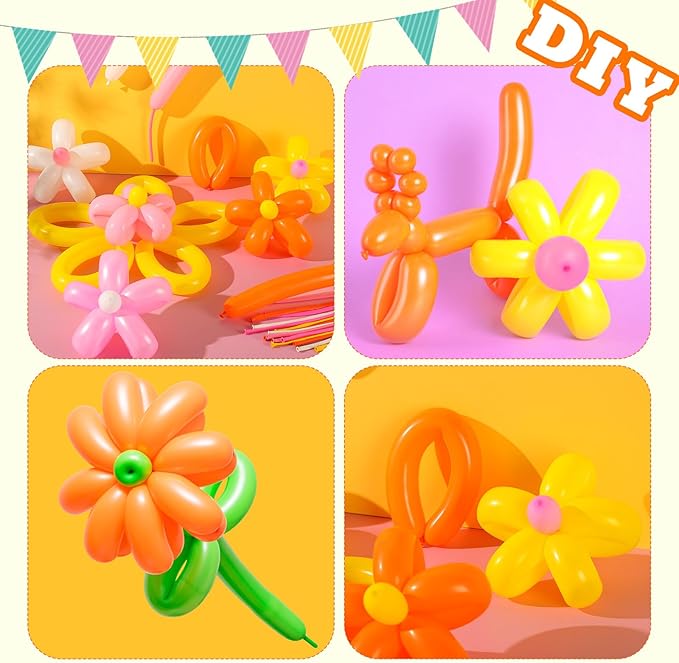 Sratte 1000 Pcs Bulk Animal Balloons 260Q Twisting Long Balloon Assorted Color for Halloween Animal Shape Weddings, Birthdays Clowns, Xmas Presents (Boho Colors)