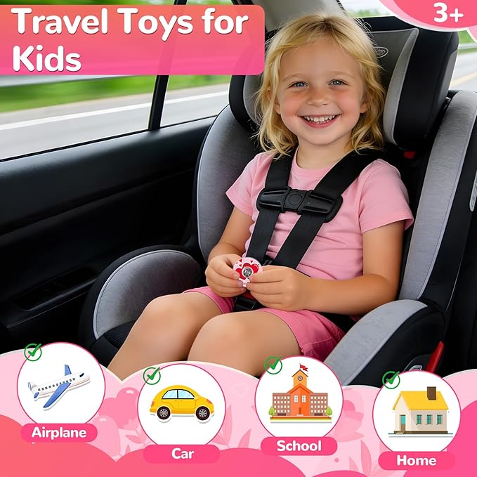 SCIONE 52 PCS Valentine's Day Fidget Spinners for Kids, Pink Heart Fidget Toys Bulk, Mini Sensory Toys for Girls Boys, Valentine's Classroom Exchange Gifts, Kids Party Favors, Treasure Box Prizes