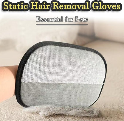 2 Pack Pet Hair Removal Glove, Electrostatic Pet Hair Remover, Washable Reusable Electrostatic Gloves Pet Hair for Sofa, Bed, Carpet, Clothing