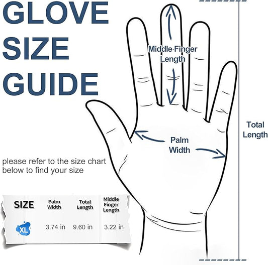 Food-Grade Work Gloves Safety Kitchen Gloves Water-Based PU Work Gloves for Cooking L/XL Blue