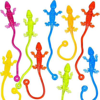 40pcs Sticky Gecko Toys Valentines Classroom Exchange Party Favors Kids Goodie Bag Stuffers Sticky Finger Bulk Toys Lizard Toys Treasure Box Prize Pinata Fillers Birthday Party Supplies Treat Boy Girl