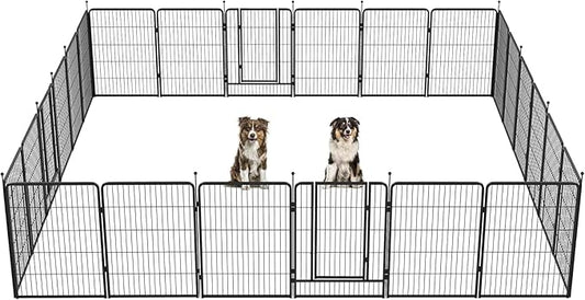 FXW Instant Unleashed Dog Playpen, Portable Pet Fence for Outdoor, RV Trips, and Camping, 40inch, 24 Panels for Medium and Large Dogs│Patented