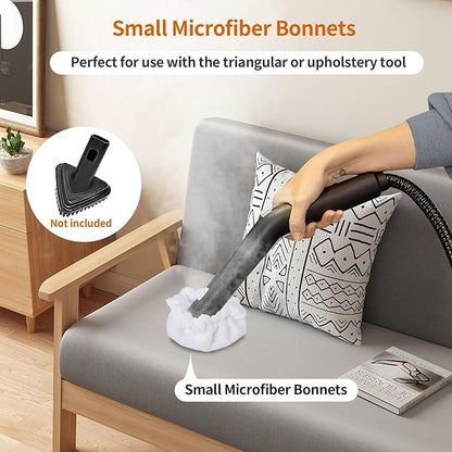 Fit Dupray Triangle Bonnets for Steam Mop Pads - Reusable Microfiber Pads for Cloth，Cortain，Carpet，Floors, Tiles, Grout & Detailed Cleaning，Compatible with Dupray Steam Cleaner McCulloch awasky