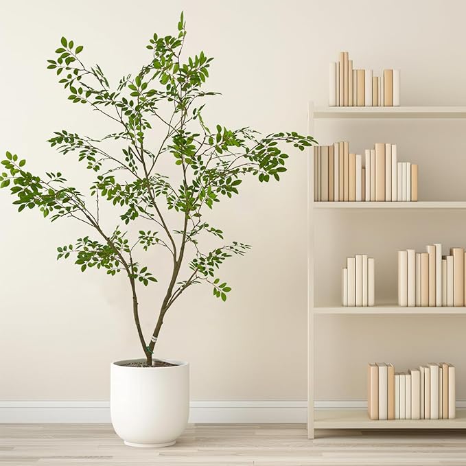 Artificial Elm Tree Faux Elm Tree 6ft Tall Fake Plant in Pot Fake Silk Tree Faux Plants Indoor