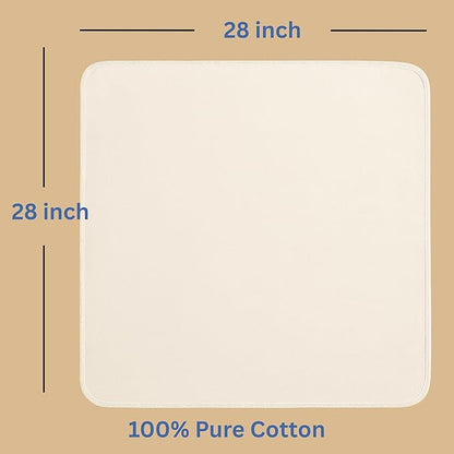 WHITEWRAP Unbleached Flour Sack Towels for Bread Proofing – Thick Cotton Baking Cloth for Baguettes, Ciabatta & Pastries – Reusable 28"x28" Towels, Set of 6