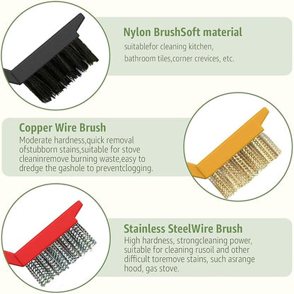 Inmorven 11 Pcs Crevice Cleaning Brush Set, Multi-Purpose Hard Bristle Brushes for Deep Cleaning Kitchen, Bathroom, Grout, Sink, Cup, Teapot, Bottle, Blender, Corners, Tight Spaces
