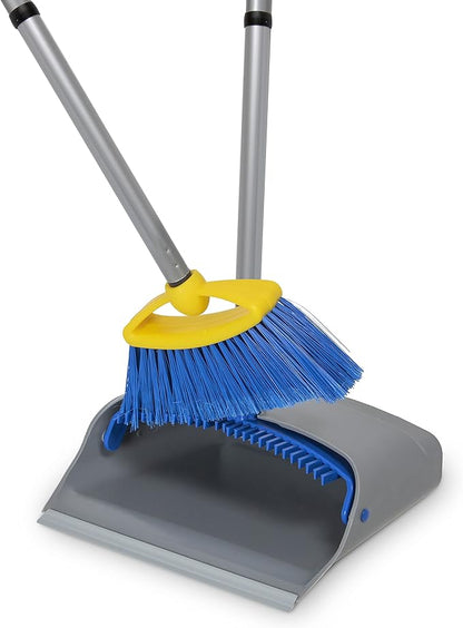 Garbage Lift with Broom, Yellow, Grey and Blue, 45 cm