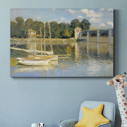 Wexford Home Decor Landscape Canvas Wall Art Abstract Floral Painting Modern Pictures Artwork Decoration for Living Room Kitchen Bathroom Office Ready to Hang The-Bridge 32x48