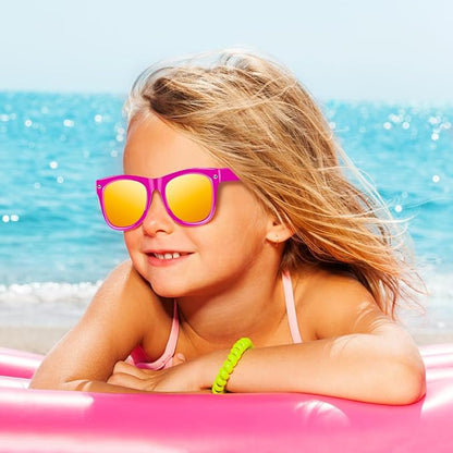 Kids sunglasses bulk,Kids Sunglasses Party Favor with UV400 Protection for Kids, Boys and Girls Age 3-8