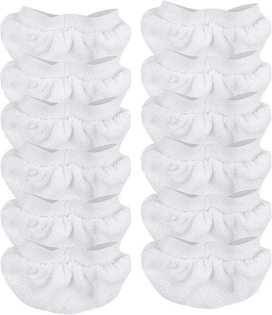 KEEPOW Universal Microfiber Cloths for Handheld Steam Cleaner Attachments Compatible with Bissell Steam Shot, Comforday, PurSteam, Washable Rags, 12 Pack