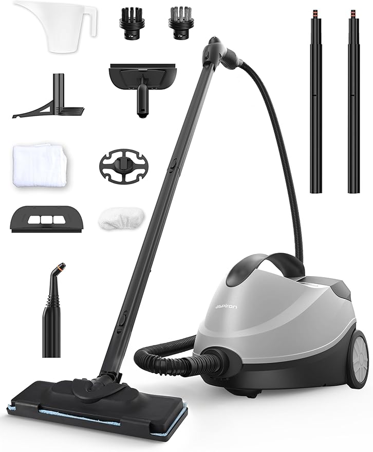 Steam Cleaner,Fast 50S Heat-Up Refill Anytime,293°F/70 PSI Powerful Multipurpose Handheld Steam Mop for Home Use with 50.7Oz Capacity,Steamer for Carpets,Hardwood Floor,Car,Tile,Crack Cleaning,6M Cord