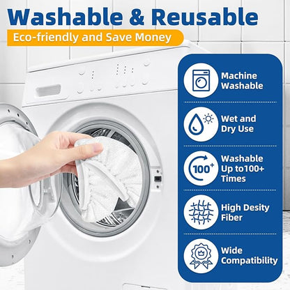 LOVECO 8 Pack Universal Microfiber Cloths for Handheld Steam Cleaner - Compatible with Bissell Steam Shot, PurSteam, Wagner Spraytech etc - Reusable Washable Steam Cloth Accessories