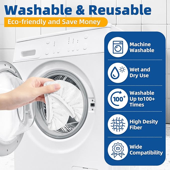 LOVECO 4 Pack Universal Microfiber Cloths for Handheld Steam Cleaner - Compatible with Bissell Steam Shot, PurSteam, Wagner Spraytech, etc - Reusable Washable Steam Cloth Accessories