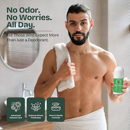 Natural Embrace Roll-On Deodorant for Women & Men – Aluminum Free, Organic Aloe Vera, Probiotics, Prebiotics, Licorice, Cica & Niacinamide – Long-Lasting, Sensitive Skin (1 Pack, Ultraviolet Aura)