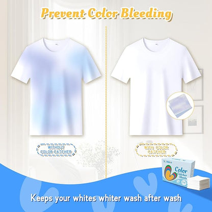 Catcher Sheets for Laundry 54 Count, Dye Catcher to Prevent Color Runs, Grabber Sheets for Home, Apartment, Dorm, Hotel