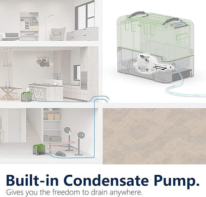 ALORAIR Smart WiFi LGR Commercial Dehumidifier 180 PPD (Saturation) with Hose, Industrial Dehumidifier with Pump, 5 Years Limited Warranty, cETL Listed, 85 PPD at AHAM, Flood Repair, Green