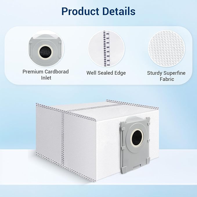 19Pcs Compatible with Ecovacs Deebot X8 Pro Omni,Yeedi S14 Plus Vacuum Cleaner Accessories Kit,1 Rubber Main Brush 1 Mop Roller 6 Side Brush 4 Hepa Filters 6 Vacuum Bags