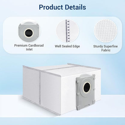 19Pcs Compatible with Ecovacs Deebot X8 Pro Omni,Yeedi S14 Plus Vacuum Cleaner Accessories Kit,1 Rubber Main Brush 1 Mop Roller 6 Side Brush 4 Hepa Filters 6 Vacuum Bags