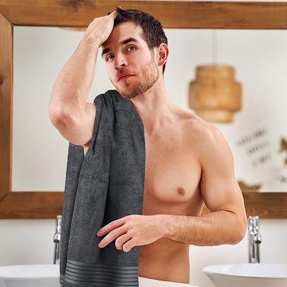 Utopia Towels 12 Pack Bath Towels Set, (27 x 54 Inches) 100% Ring Spun Cotton, Quick Dry, Highly Absorbent, Soft Feel Towels, Perfect for Daily Use (Grey)