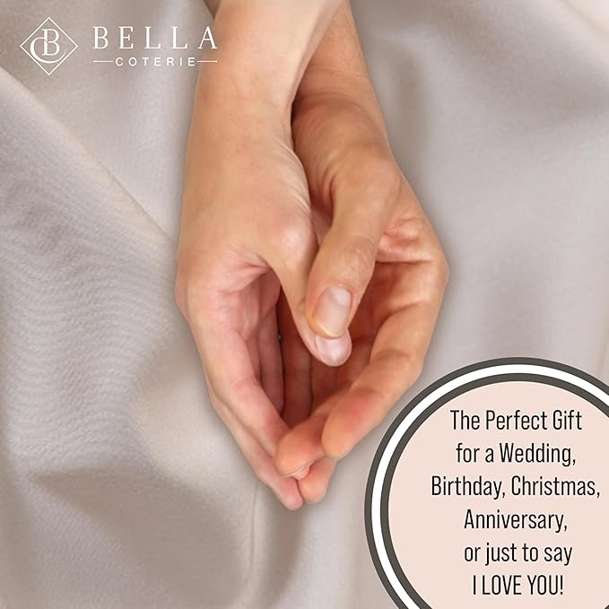 Bella Coterie Luxury Bamboo Viscose Split Top King Size Sheet Set | 100% Organically Grown | Ultra Soft | 34" Split | Cooling for Hot Sleepers | 18" Deep Pocket [Dune]