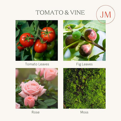 LA JOLIE MUSE Tomato & Vine Candle, Scented Candle Gifts for Women&Men, Natural Soy Candles for Home Scented, Long Burning Luxury Jar Candle, 11oz