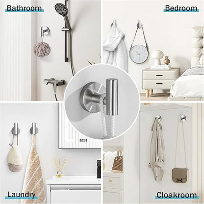 10 Pieces Brushed Nickel Bathroom Hardware Accessories Towel Bar Set 23.6 Inch Towel Rack Set for Bathroom SUS304 Stainless Steel Toilet Paper Holder Towel Holder Wall Mounted