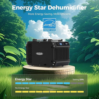 ALORAIR 145 Pint Crawl Spaces Dehumidifier with Pump and Drain Hose, Energy Star Certified, Auto Defrost for Crawlspaces, Commercial, Basements, and Large Rooms up to 1800 Sq.Ft