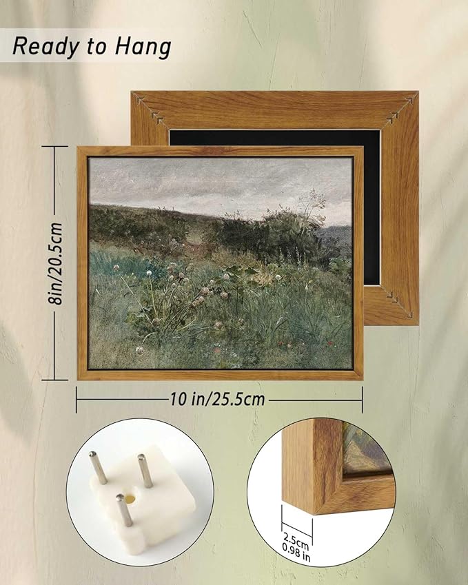 InSimSea Framed Canvas Wall Art, Vintage Decor, Rustic & Classical Paintings for Home & Kitchen Wall Decor, 8x10